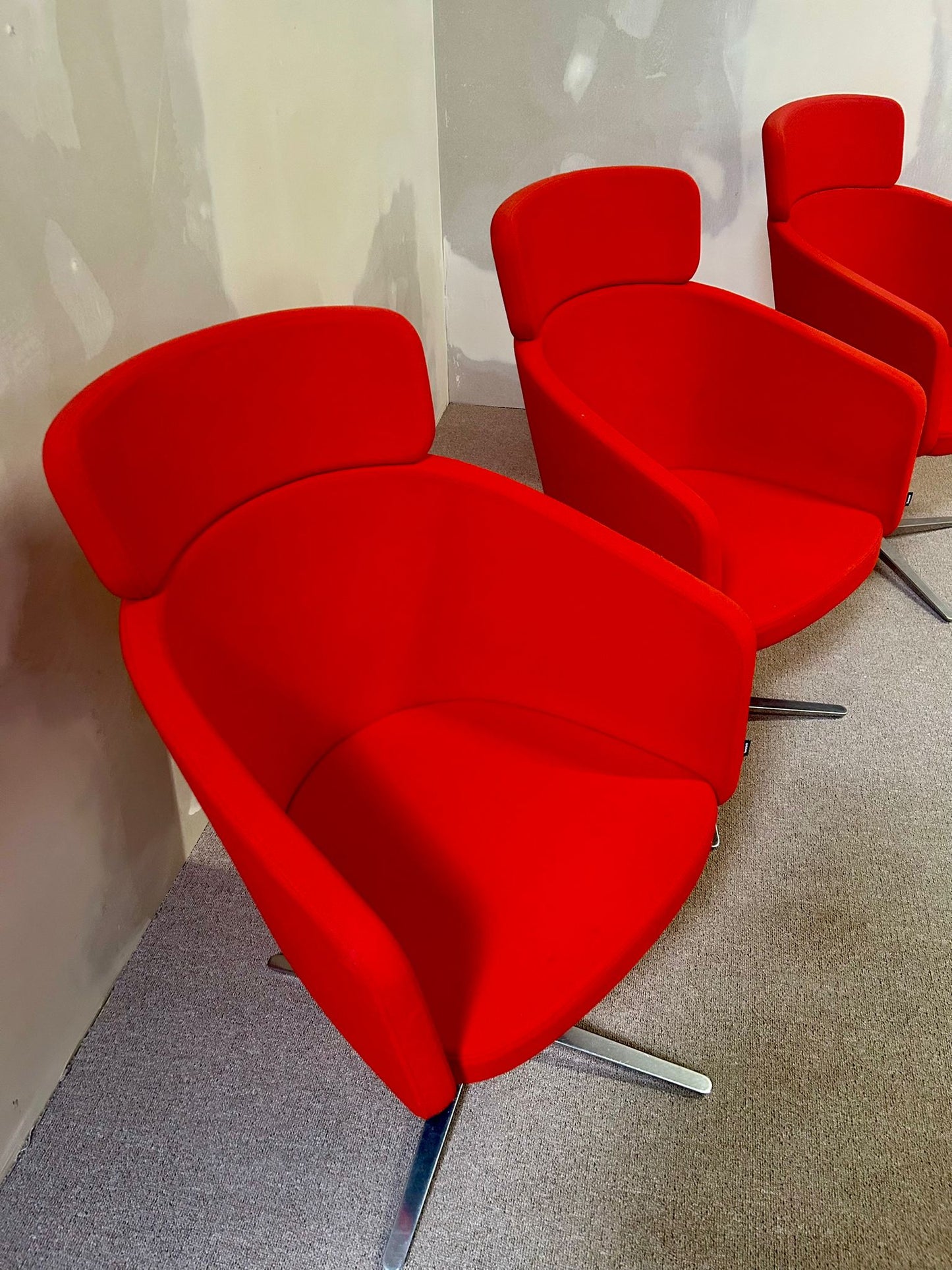 Bene Drehstühle Konferenz Stühle rot wie neu top Zustand,3x
