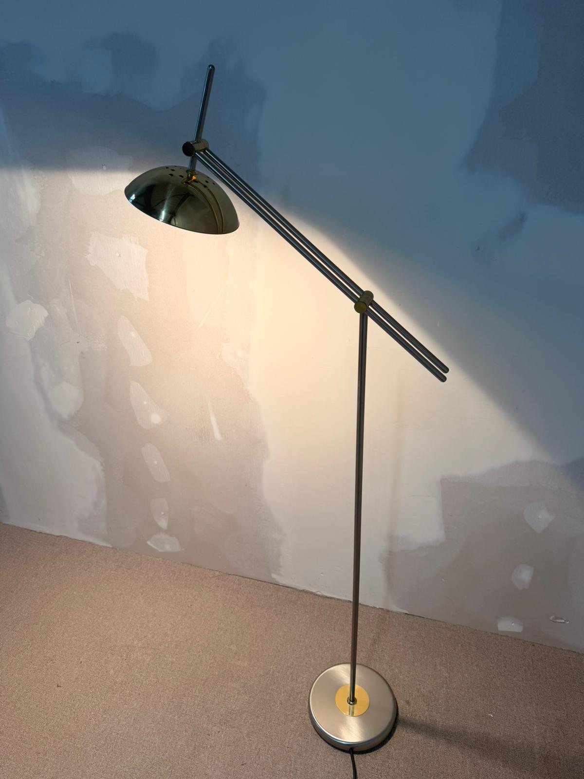Designer Stehlampe von Bankamp Leuchten Messing Metall
