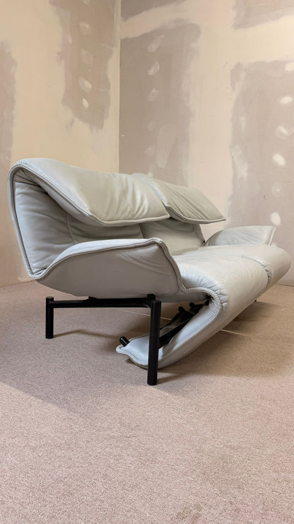 Cassina Veranda Leder Sofa von Vico Magistretti 80er Jahre