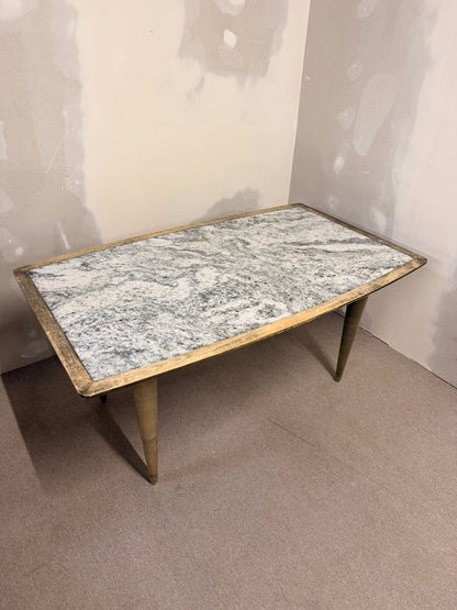 Vintage Esstisch aus Holz mit Granitplatte 60`s Design Tisch