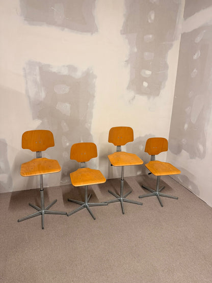 Vintage Bürostuhl Drehstuhl, Schweizer Schulstühle Bemag