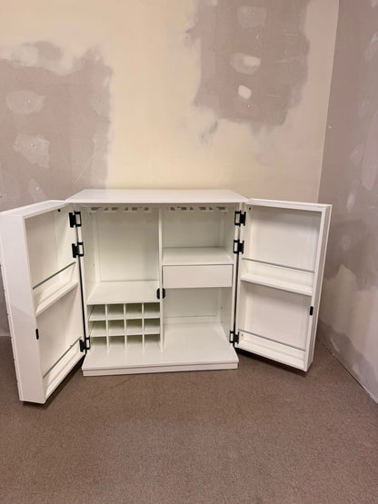 Barschrank Weinschrank Hausbar in weiss als Highboard