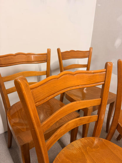 Mid Century Vintage Stühle, Beizenstühle aus Nussbaumholz