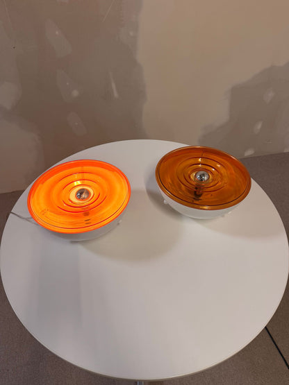 Vintage Space Age Tischlampe aus Frankreich, 70`s, orange
