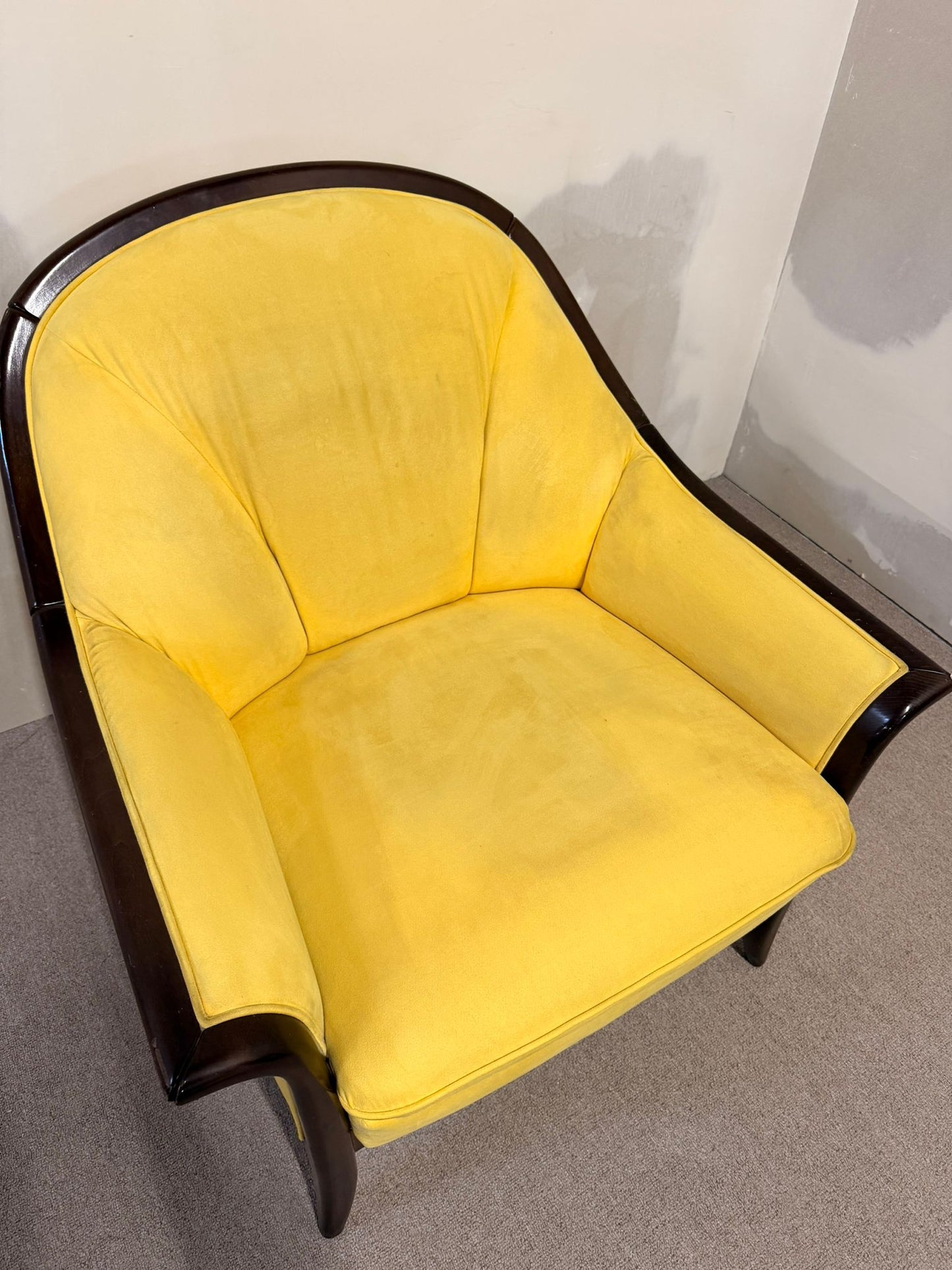 Sessel im Art Deco Stil, Loungesessel Clubsessel in gelb