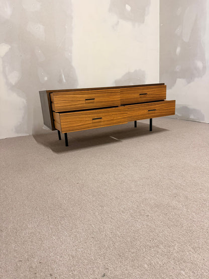 60er Jahre Vintage Sideboard Kommode Anrichte, 4 Schubladen