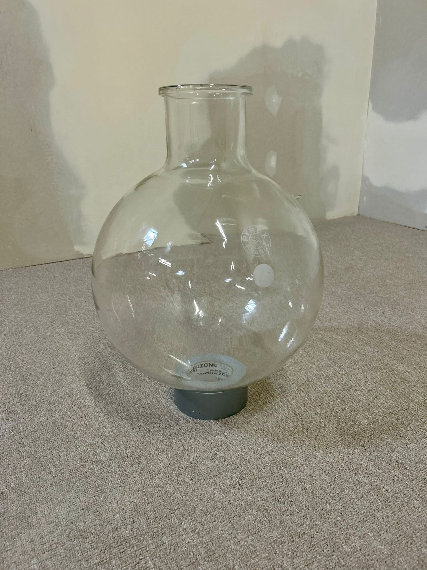 Grosser Glasballon Pyrex France 20 Liter Glaskolben Deko