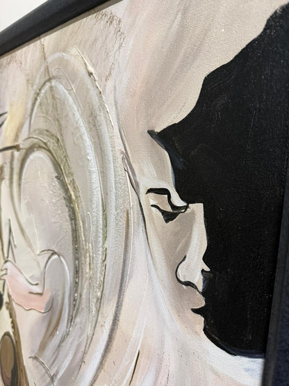 Gerahmtes Gemälde mit Jazz Motiv, Musik Kunstwerk, Bild