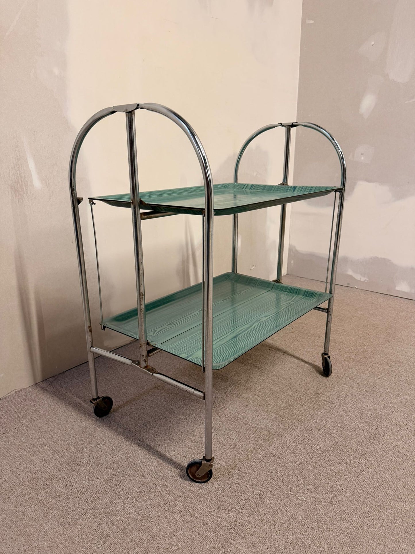 Klappbarer Vintage 1960`s Gerlinol Dinett Servierwagen