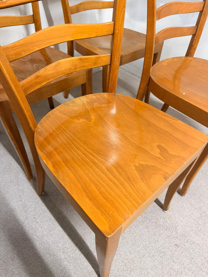 Mid Century Vintage Stühle, Beizenstühle aus Nussbaumholz