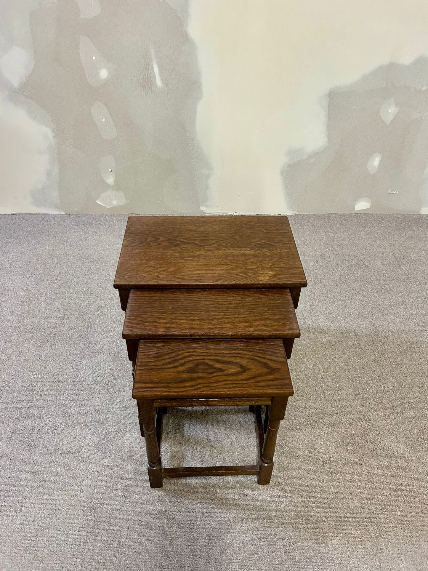 3er Set Satztische Massivholz Beistelltische Couchtische