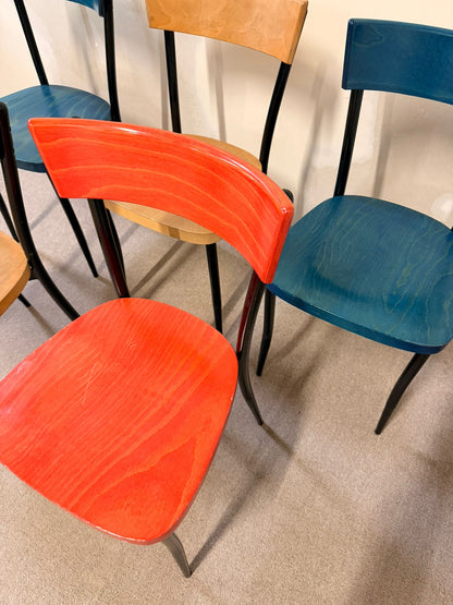 Esszimmerstühle, Stühle für die Küche aus Holz und Metallgestell