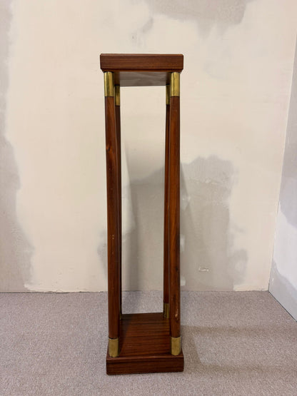 Italienische Empire Podest aus Holz und Messing, Säule