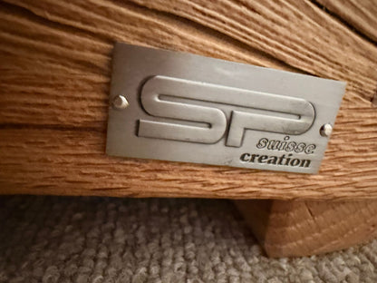 Massivholz Sofa rotes Leder Sprenger Möbel Schweiz