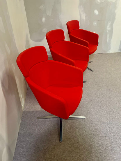 Bene Drehstühle Konferenz Stühle rot wie neu top Zustand,3x