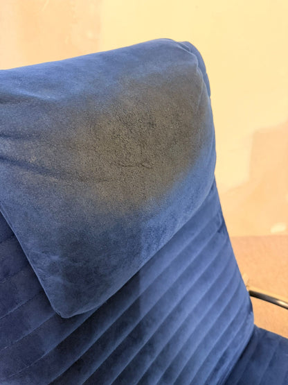 Blaue skandinavische verstellbare Relaxliege Sessel von 1980