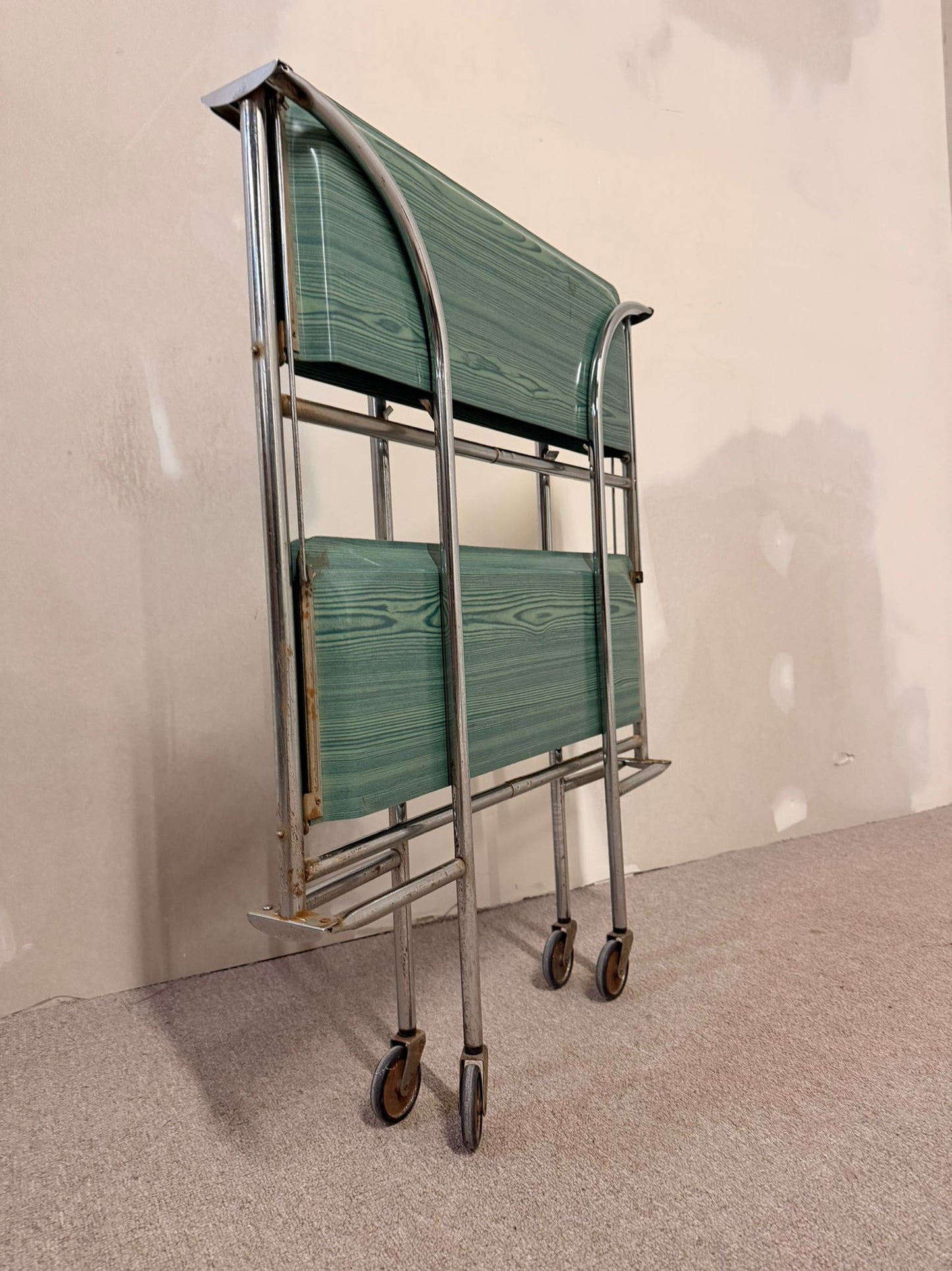 Klappbarer Vintage 1960`s Gerlinol Dinett Servierwagen