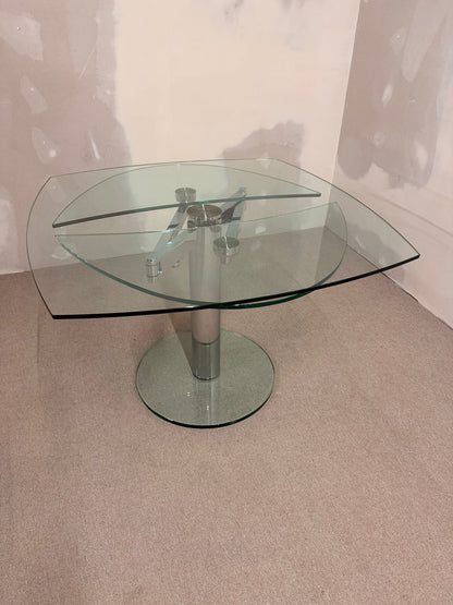 Esstisch Titan von Draenert mit ausziehbarer Mechanik, Glas