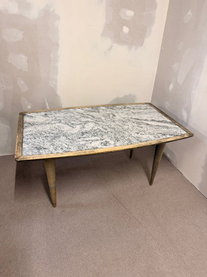 Vintage Esstisch aus Holz mit Granitplatte 60`s Design Tisch