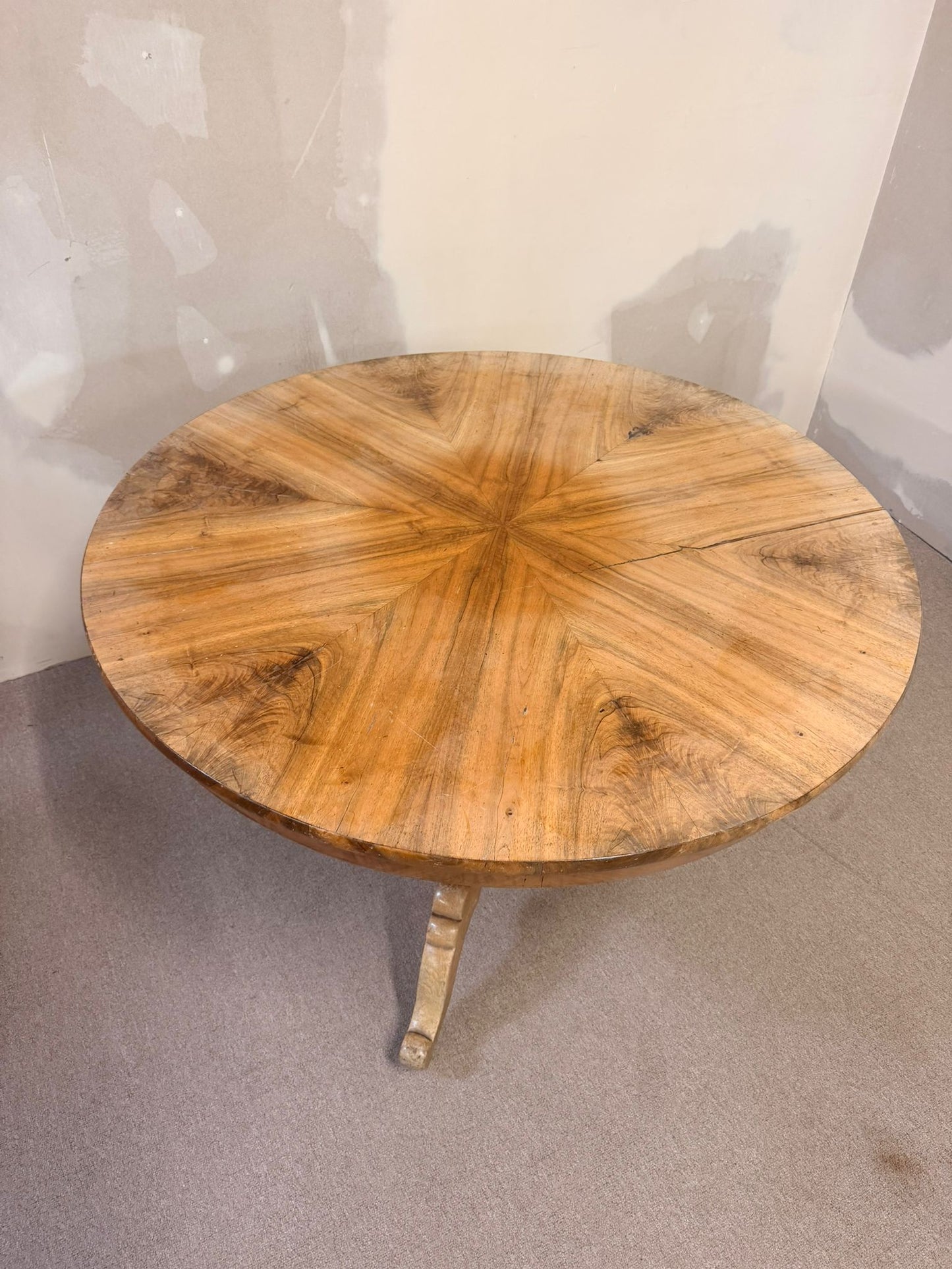 Antiker Biedermeier Esstisch Louis Philippe Sternmuster