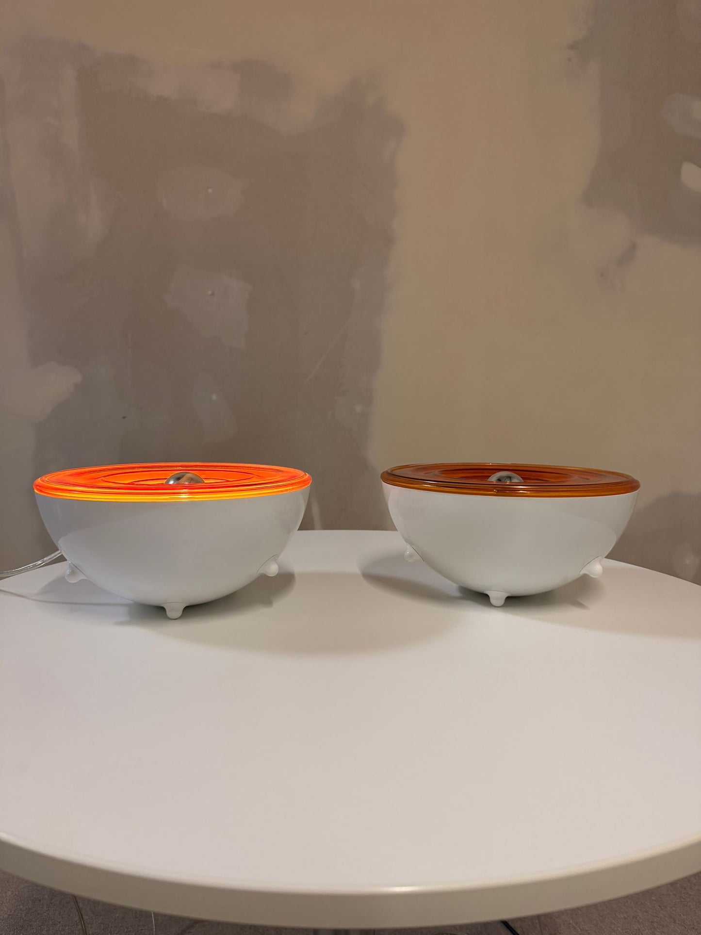 Vintage Space Age Tischlampe aus Frankreich, 70`s, orange