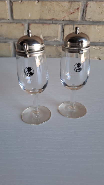 2er Set Vintage Appenzeller Alpenbitter Schnapsgläser