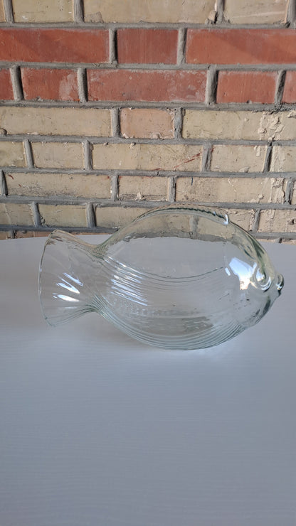 Grosser Glasfisch aus recyceltem Glas - Made in Spain