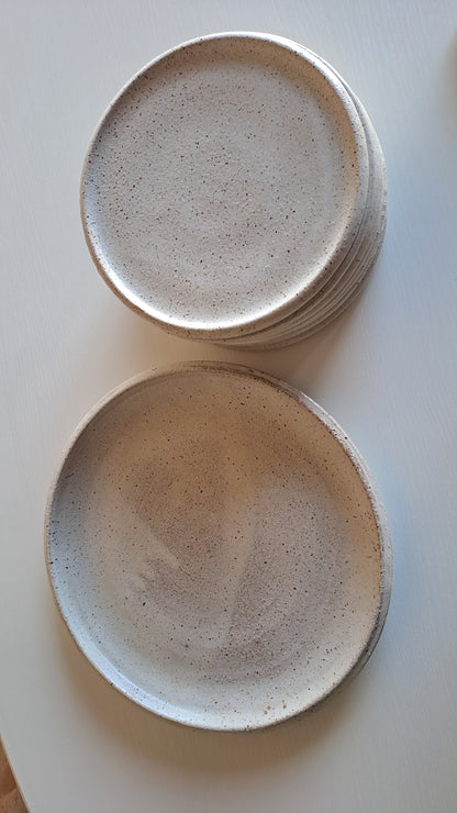 Vintage Studiokeramik Teller-Set 9-teilig handgefertigt