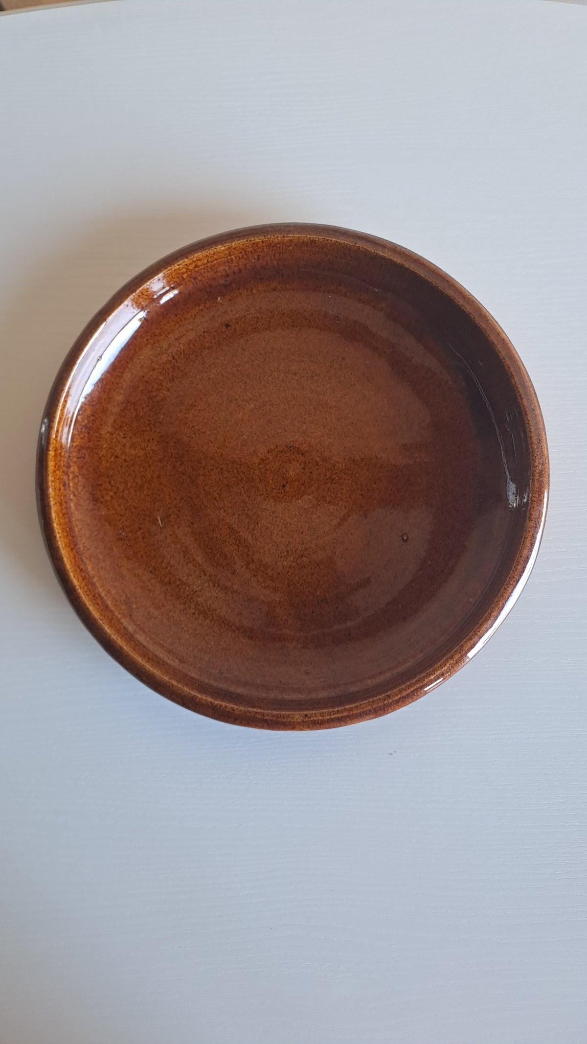 Vintage Studiokeramik Servierteller Braun handgefertigt
