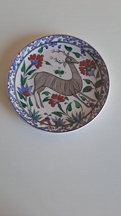Vintage Ikaros Pottery Rhodes handbemalter Keramikteller