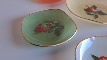 Vintage Obst Teller Schalen Set 7-teilig 50er/60er Jahre
