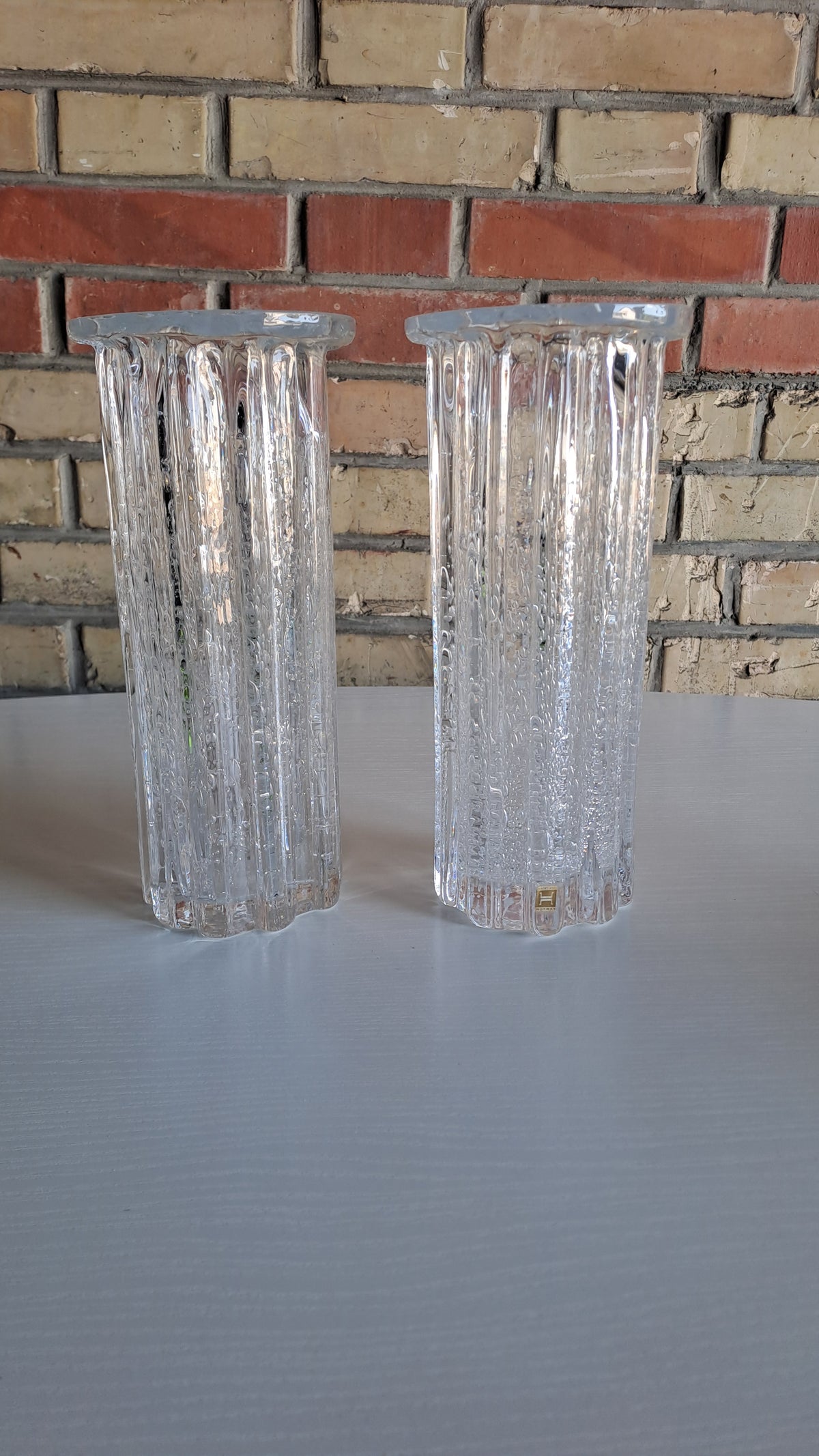 2er Set Hadeland Norway Atlantic Vase von Willy Johansson