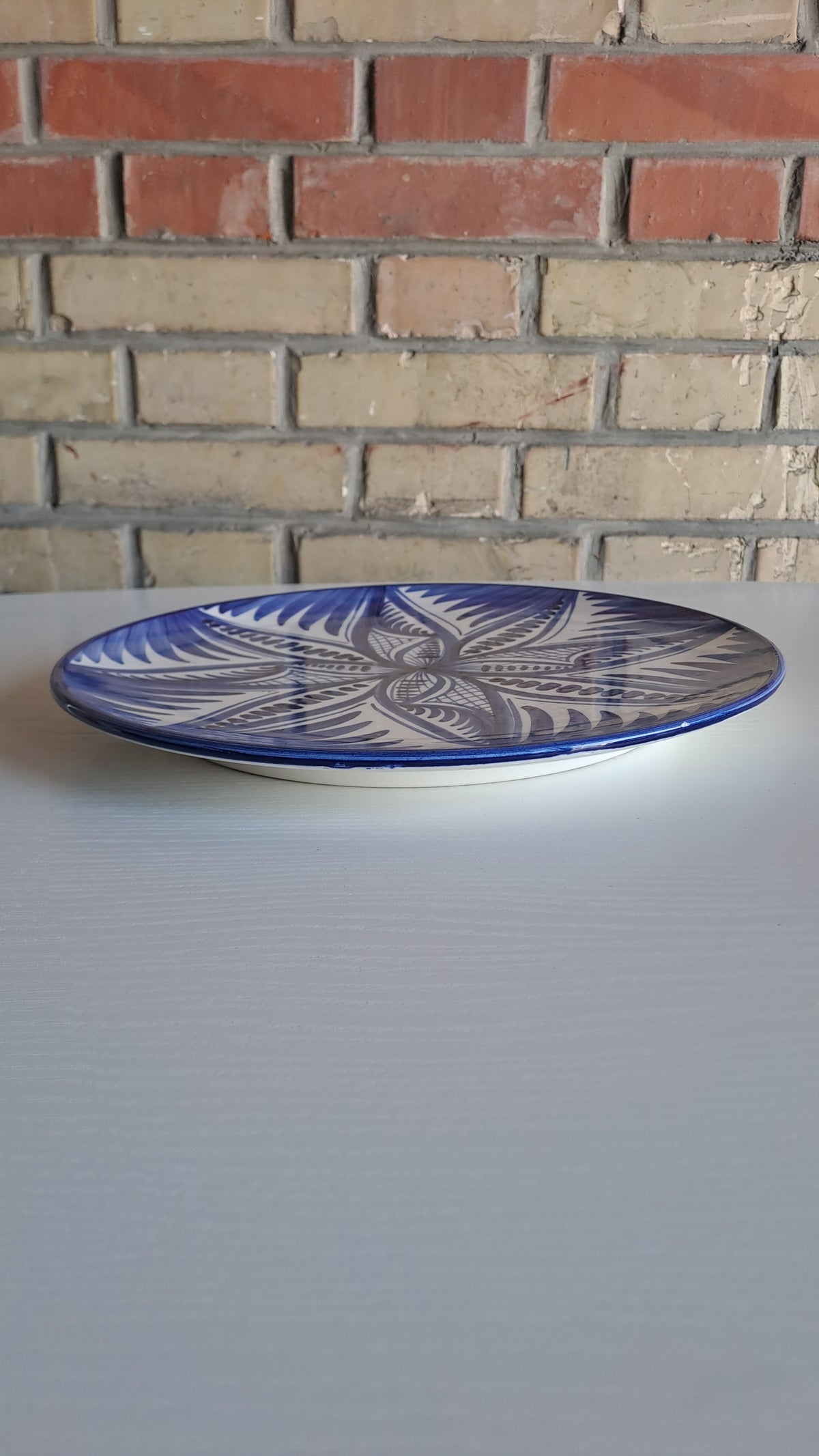 Vintage Platart S.L. Keramik Wandteller Spanien Blau Weiss
