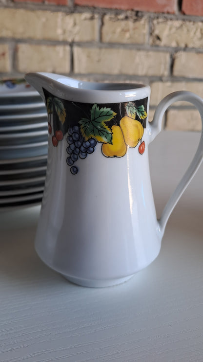 Porzellan Kaffee Service Obstdekor 21-teilig