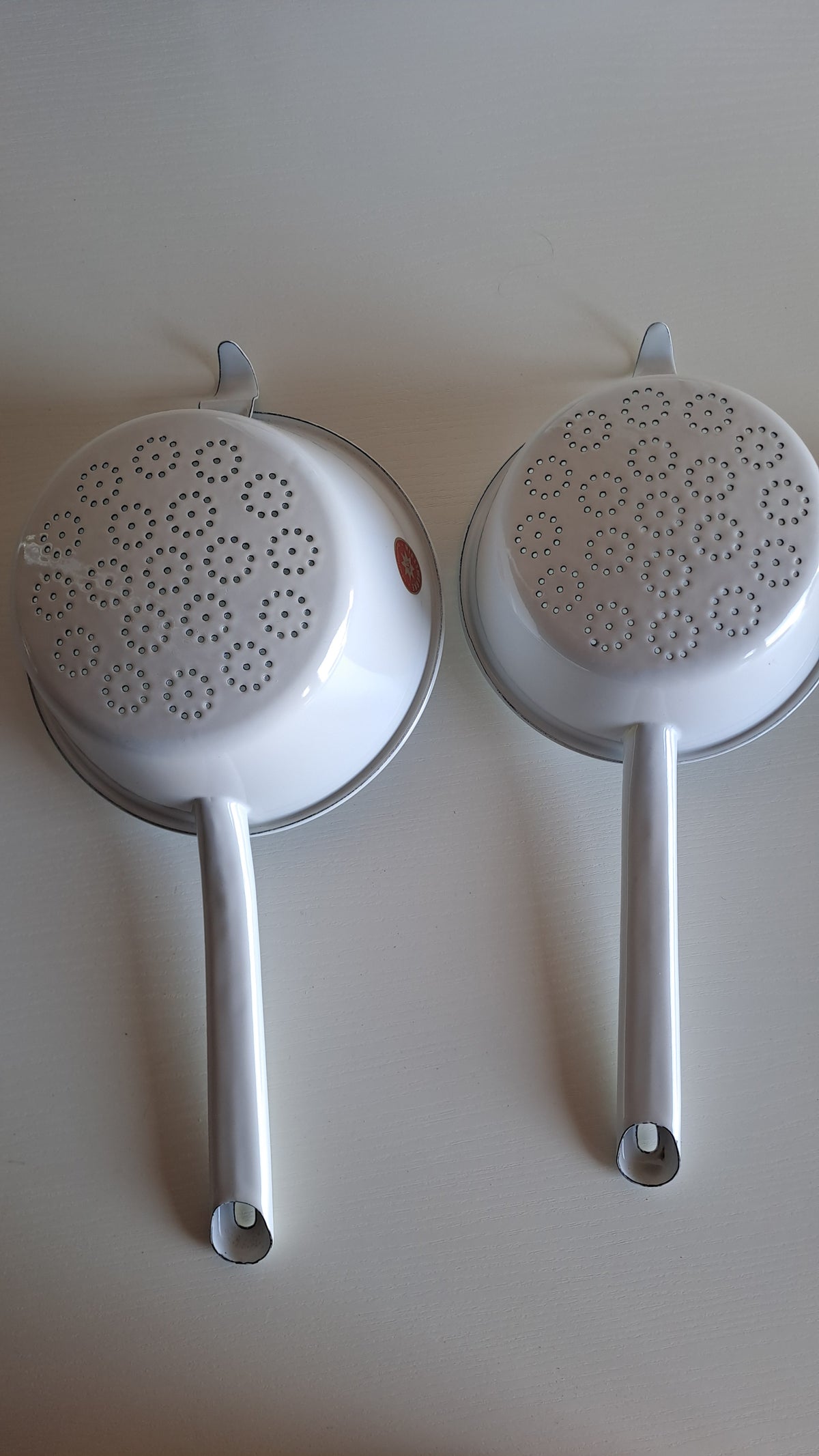 Vintage Riesswerke Emaille Küchenset mit Wandhalter