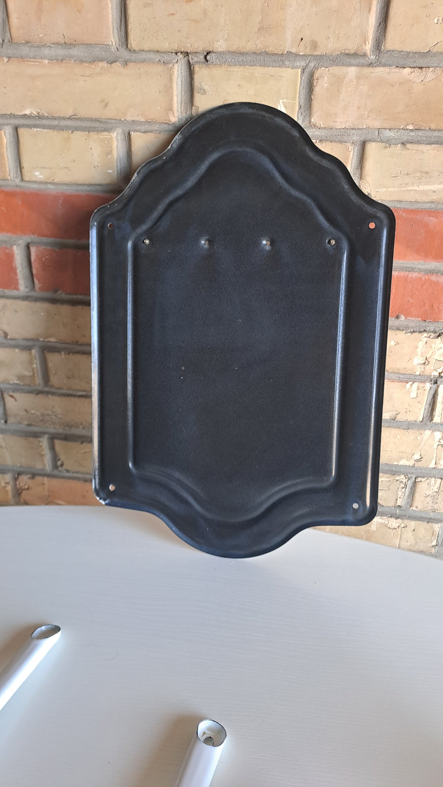 Vintage Riesswerke Emaille Küchenset mit Wandhalter