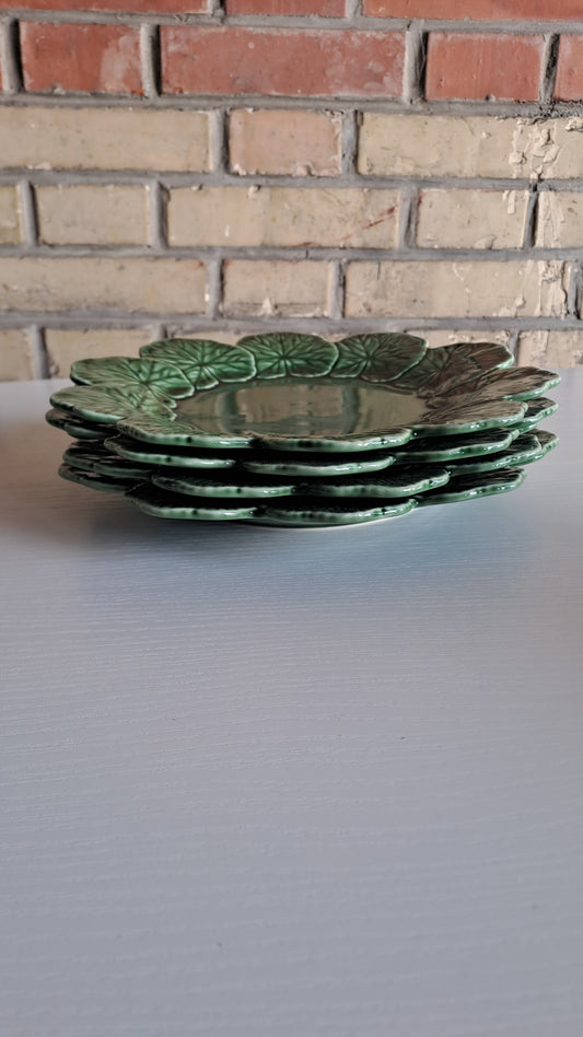 4er Set Bordallo Pinheiro Geranium Teller Made in Portugal