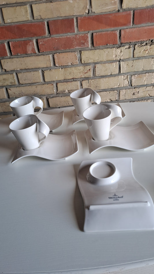 4er Kaffee-/Teetassen-Set New Wave von Villeroy & Boch