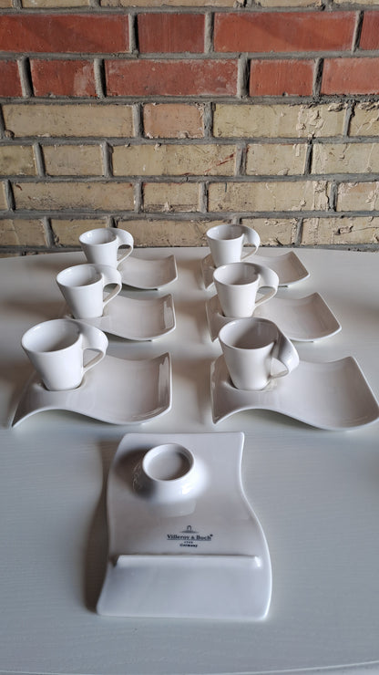 Villeroy & Boch 6er Espressotassen Set mit Untertassen
