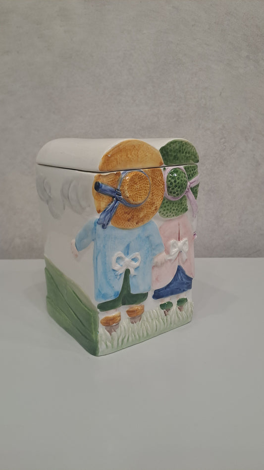 Seltene Vintage Keramik Keksdose i Naïf von Special Espresso