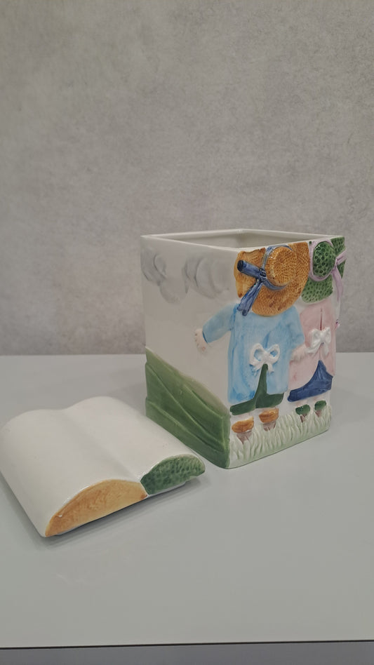 Seltene Vintage Keramik Keksdose i Naïf von Special Espresso