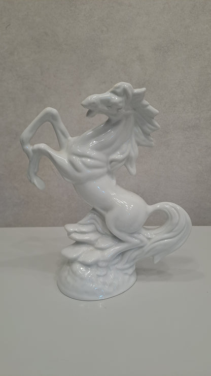 Vintage Porzellanfigur Aufbäumendes Pferd Hengst