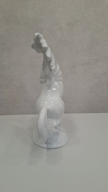Vintage Porzellanfigur Aufbäumendes Pferd Hengst