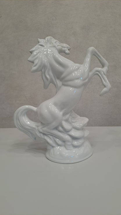 Vintage Porzellanfigur Aufbäumendes Pferd Hengst