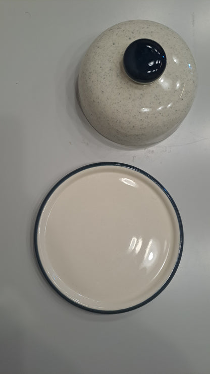 DDR Vintage Butterdose Keramik VEB Torgau Steingut