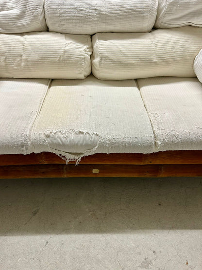 Skulpturales Bambus-Rattan-Sofa, 1970er Jahre