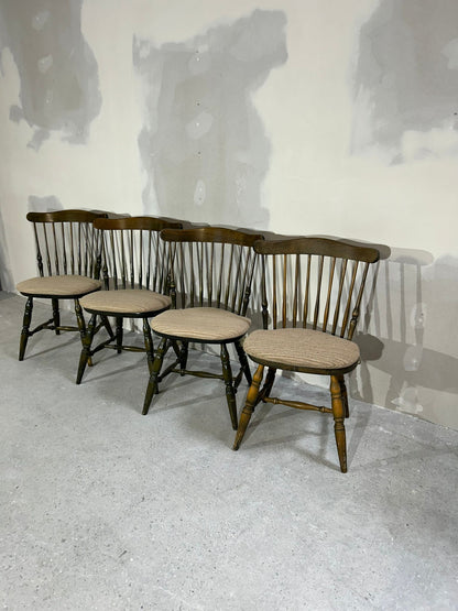 4er Set Stühle "Nesto" Vintage Skandi-Stil Mid Century Holz