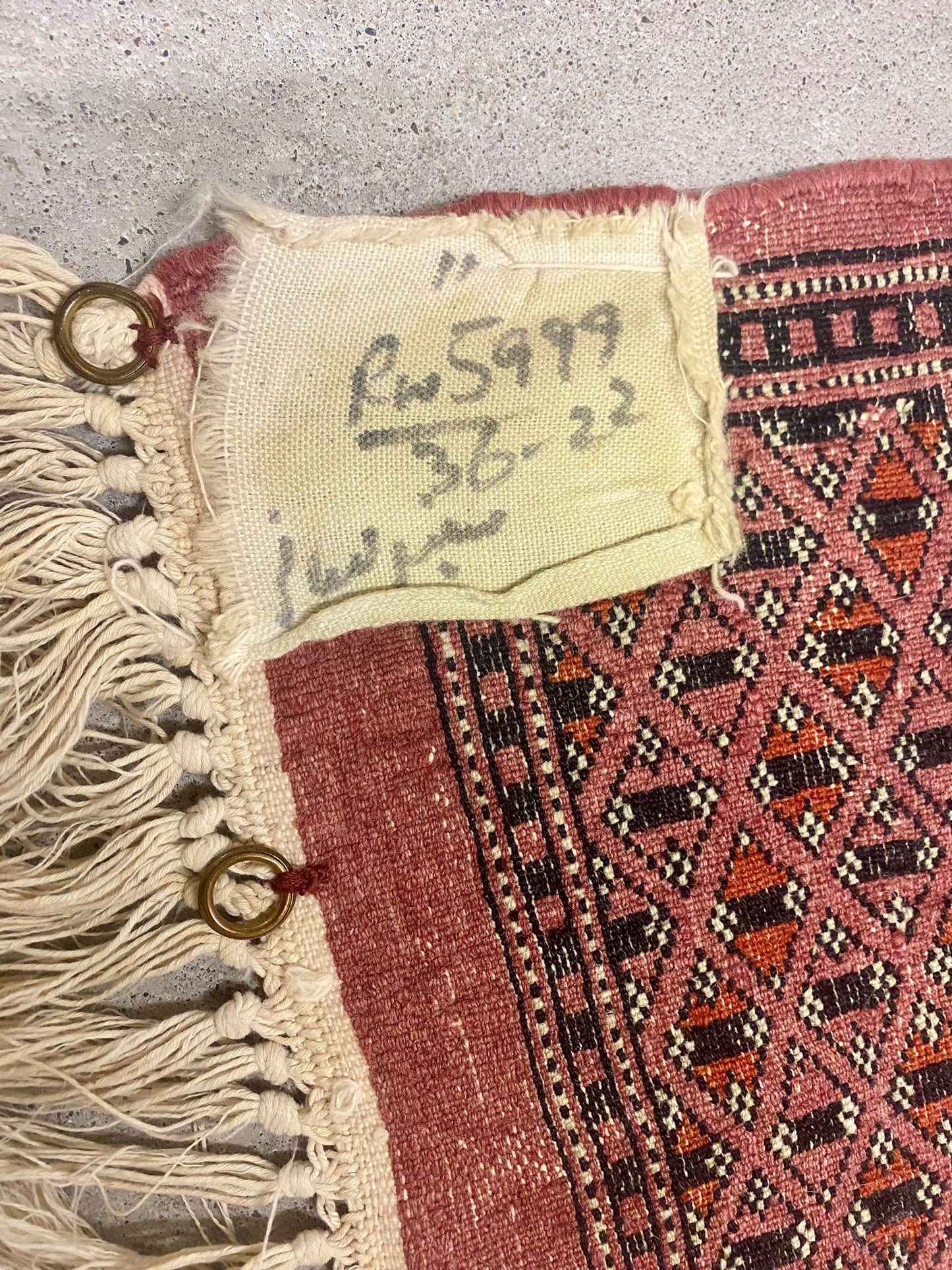 Vintage roter Orient Teppich Läufer Wandteppich