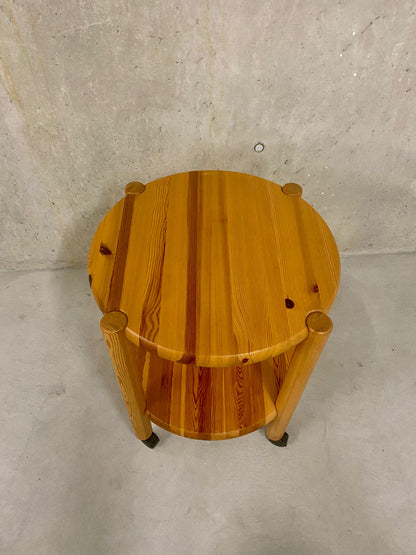 Beistelltisch"Rainer Daumiller" Kiefernholz, Rollen, Holz