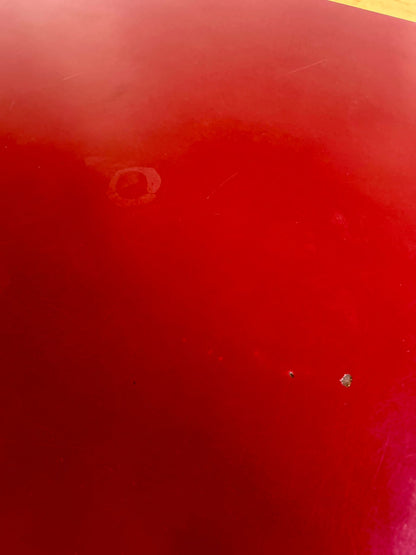 Ausziehbarer Tisch absolut Retro aus den 70er Jahren rot